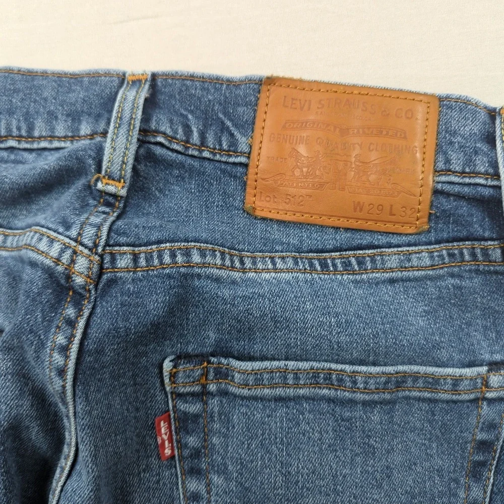 Levis Jeans Mens 29x32 Blue 512 Premium Tapered Casual‎ Classic American